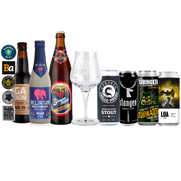 Pack Experiencia Oscura de Clase Mundial 7 Cervezas + Copa Sommerlier ¡Pa' los que van en Serio!
