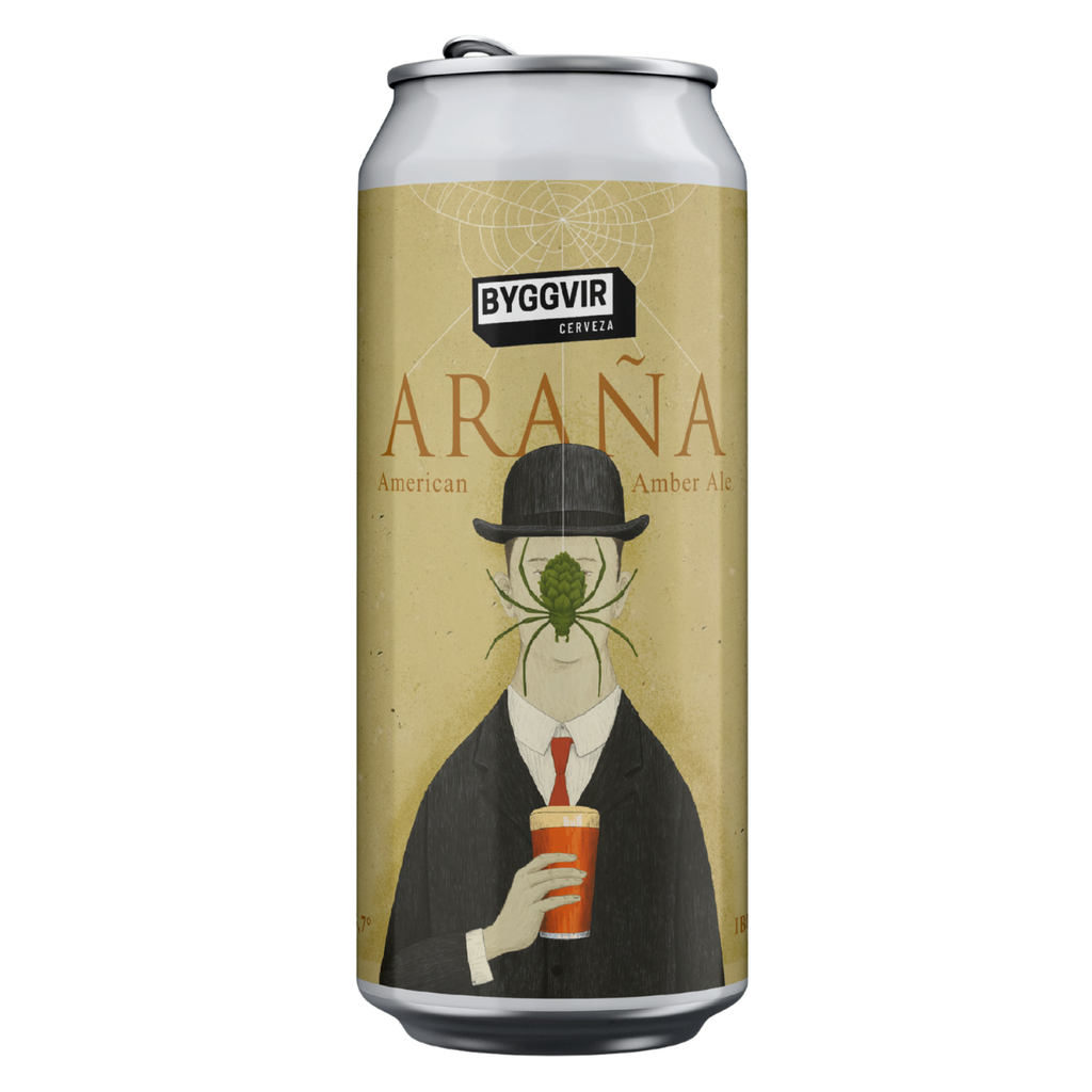 Byggvir Araña — Cerveza American Amber Ale 5,7% | Lata 473ml