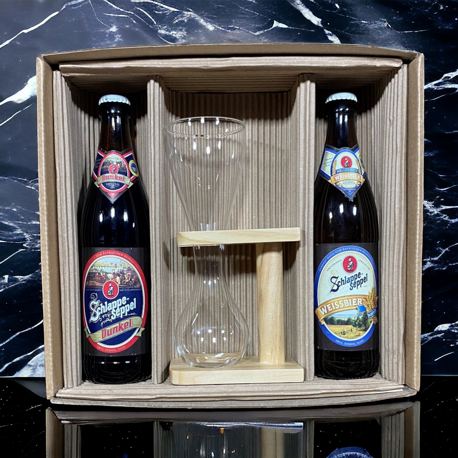 Caja Regalo Tabernero + 2x Schlappeseppel 500cc + Posavasos - KINGZ.cl