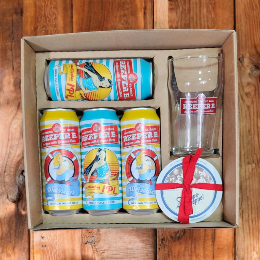 Caja Regalo Reeper B. 4x 500ml + Pinta Reeper B. 543ml - KINGZ.cl
