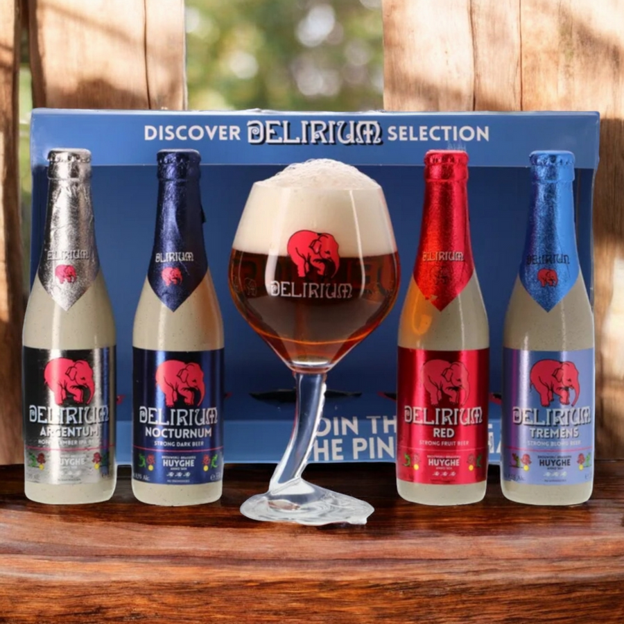 Pack Discover Delirium Selection 4x330cc + Copa Delirium 500cc - KINGZ.cl