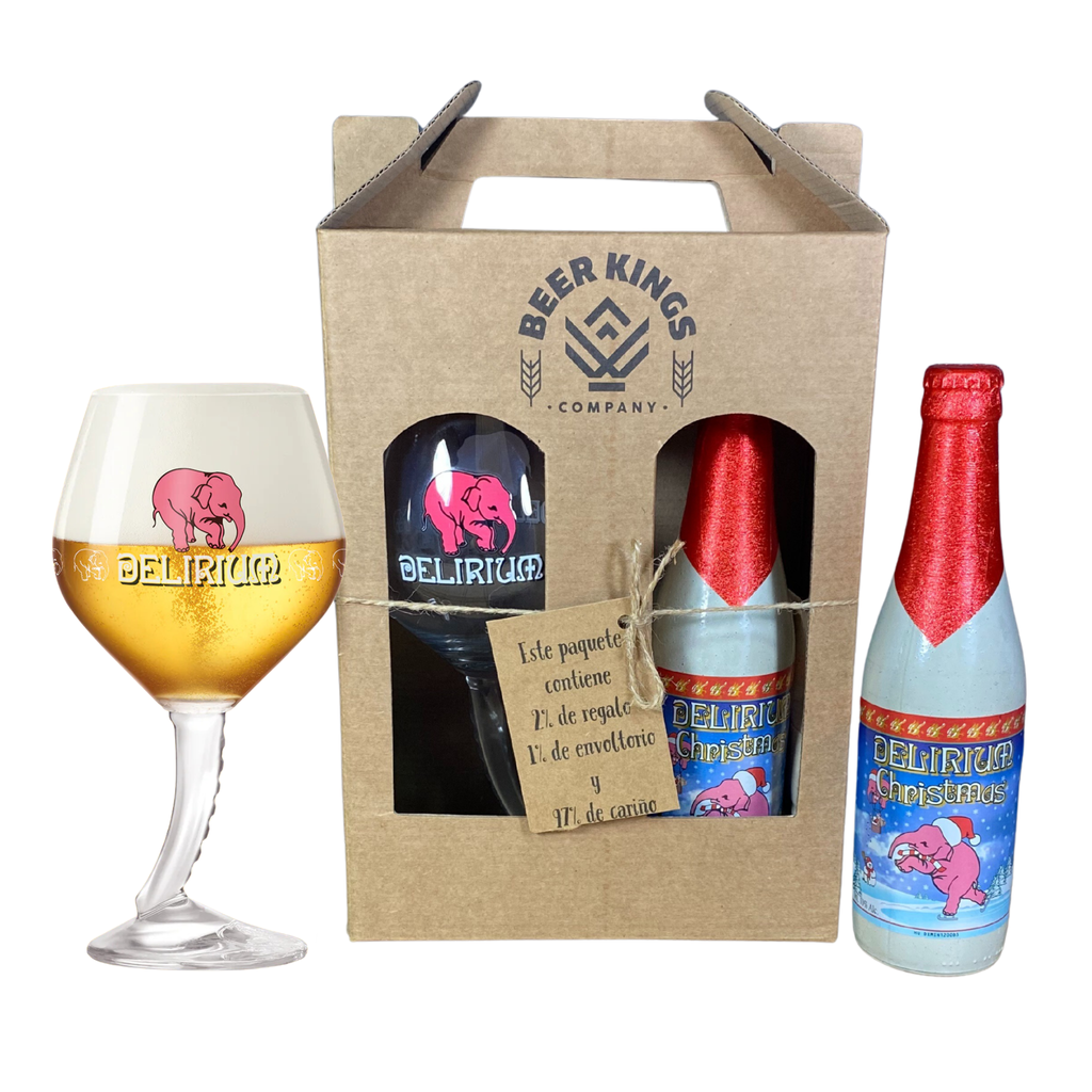 Caja de Regalo KINGZ Delirium Christmas 330ml - Cerveza Belga Premium