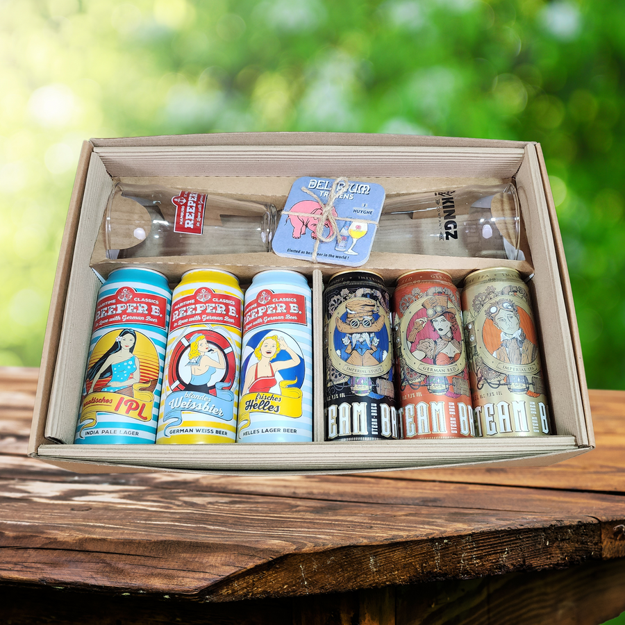 Caja Regalo Cerveza Reeper B. & Steam Brew + Pintas