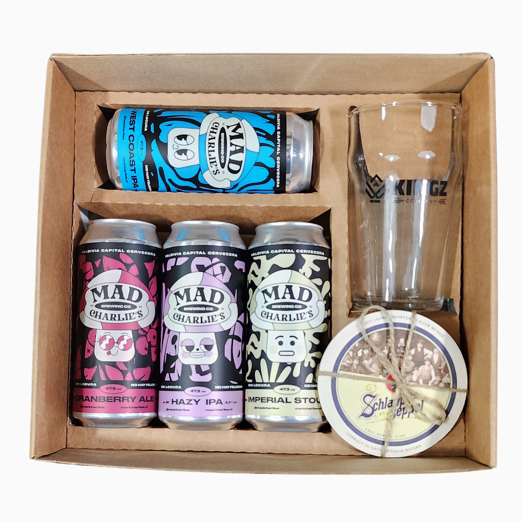 Caja de Regalo KINGZ Mad Charlie's Mix 473ml - Cerveza Artesanal Premium