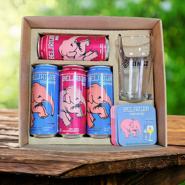 Caja Regalo Delirium 4x500ml + Pinta Kingz 560ml
