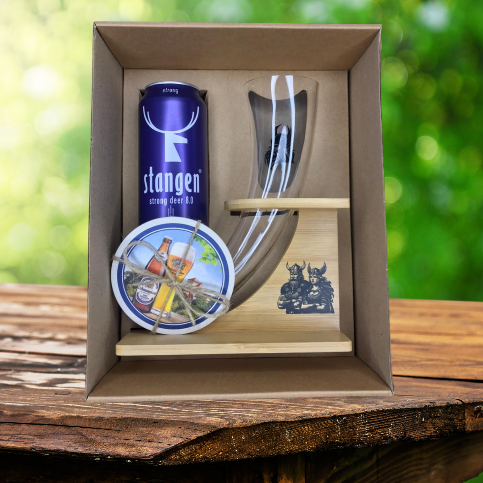 Caja de Regalo KINGZ Guerrero Vikingo 500ml - Cerveza Alemana Premium