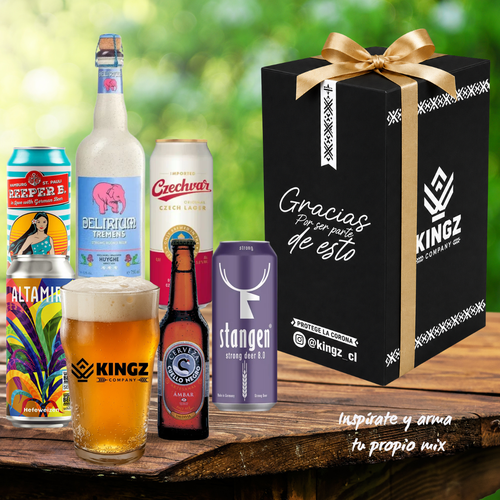 🎁 Caja de Regalo Premium KINGZ – Arma tu regalo con tus cervezas favoritas 👑🍺