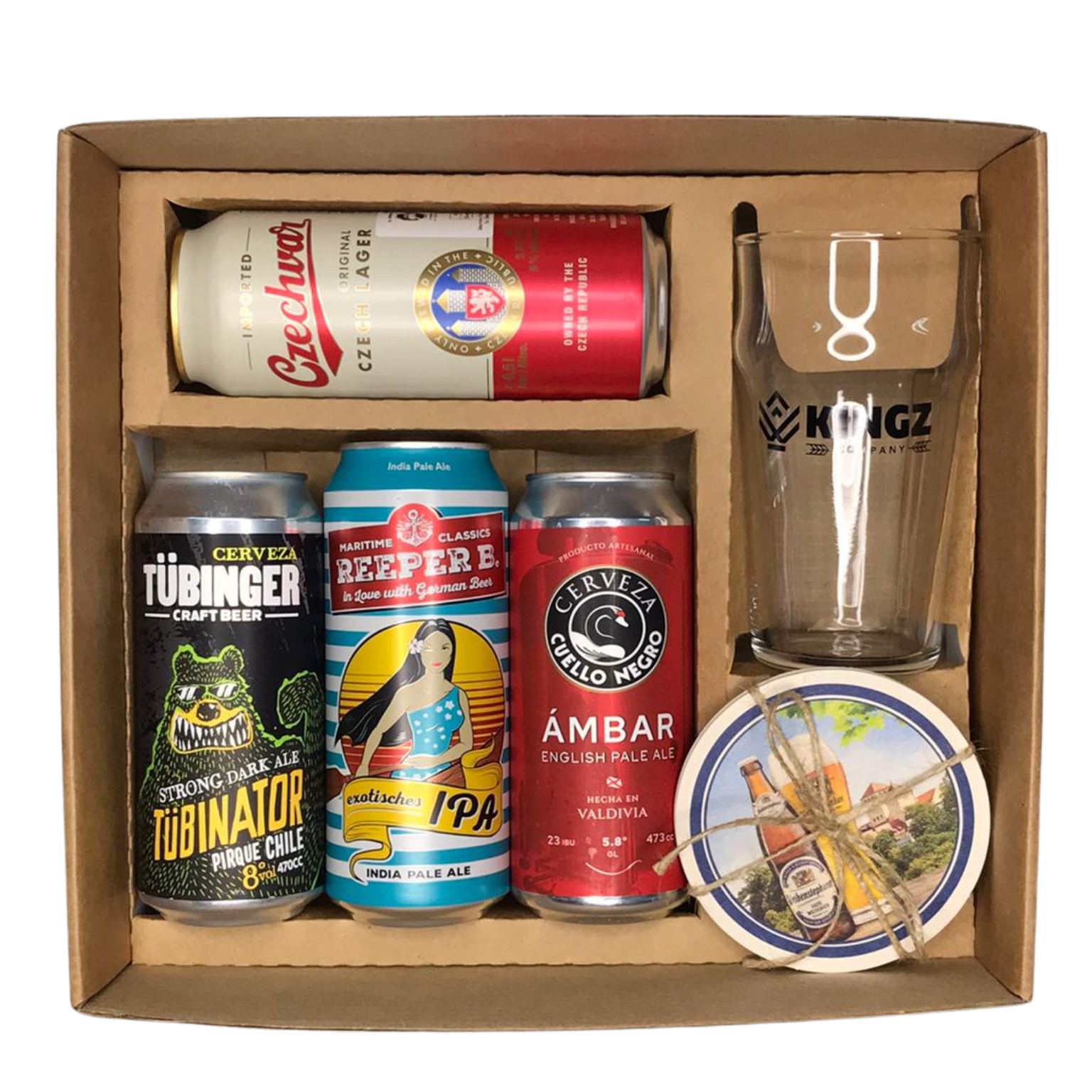 Caja de Regalo KINGZ Selección Premium - Cerveza Mix Importada y Artesanal