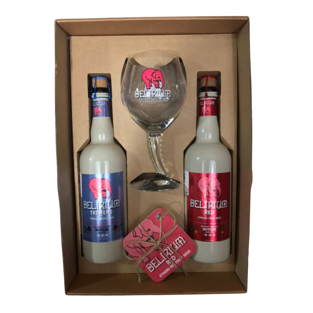 Caja de Regalo Delirium 750ml - 2 Botellas + Copa Original