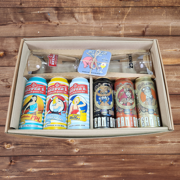 Caja Regalo Cerveza Reeper B. & Steam Brew + Pintas