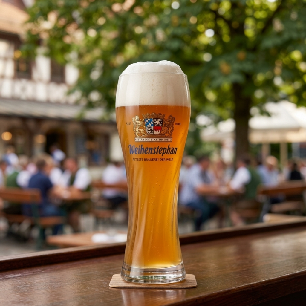 🍺 Vaso Garza Weihenstephaner 500ml – El Clásico Alemán + Caja de Regalo 🇩🇪