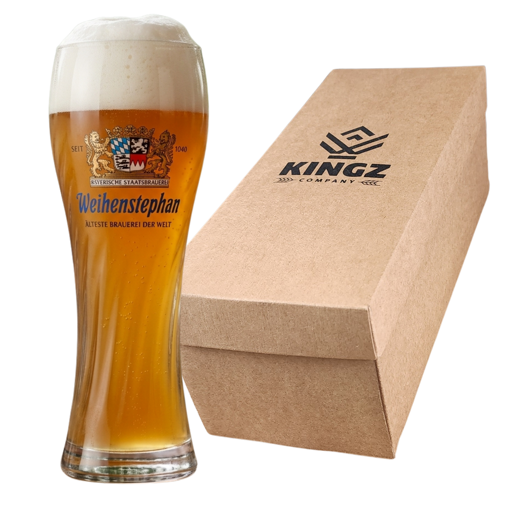 🍺 Vaso Garza Weihenstephaner 500ml – El Clásico Alemán + Caja de Regalo 🇩🇪