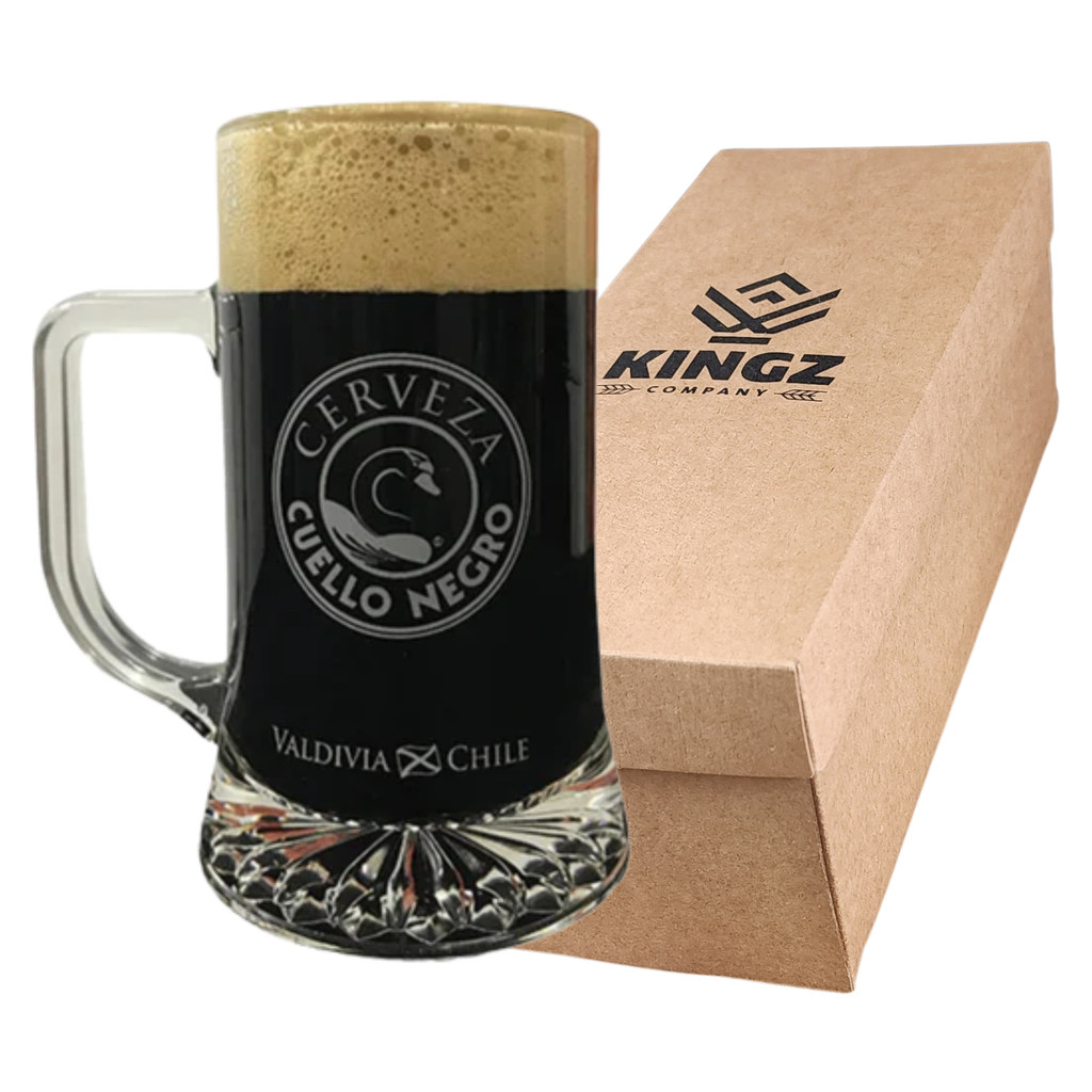 🍺 Shopero Cuello Negro 500cc – Vidrio Oficial Valdivia + Caja de Regalo 🇨🇱